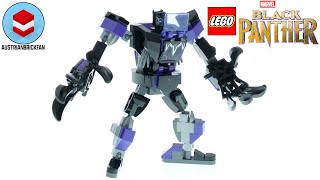 LEGO Marvel 76204 Black Panther Mech Armor  LEGO Speed Build Review [upl. by Allisirp681]