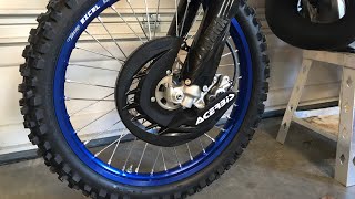 Acerbis XBrake Front Brake Disc Cover Unboxing and Install I 2021 Yamaha YZ250 2 Stroke [upl. by Dnalra]