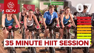 HIIT  35 Minute Cycle Training Workout  Hill Training [upl. by Collar]