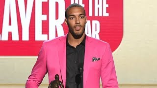 Rudy Gobert Wins Defensive Player of the Year Award  2018 NBA Awards [upl. by Giamo993]