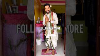 Cascade pleats dhoti draping diwali bollywood song bollywoodsongs trending dhoties viralvide [upl. by Eelannej348]