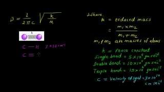 Calculation of Vibrational Frequency  Hookes Law 2 [upl. by Kaile]