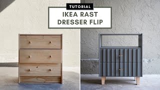 IKEA RAST Dresser Hack  Fluted Drawers  Legs  STEP BY STEP [upl. by Pillsbury428]