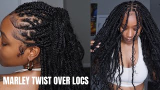 Ultimate Boho Marley Twist Over Locs Tutorial for Beginners [upl. by Halford]