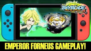 BATTLING FUBUKI EMPEROR FORNEUS Beyblade Burst BATTLE ZERO Gameplay [upl. by Ahsratan]