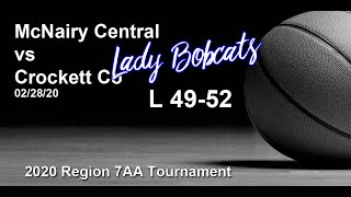 MCHS Lady Bobcats vs Crockett County [upl. by Sivra147]