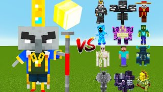 Minecraft  Arch Illager vs Boss Mobs  Arch Illager vs Warden vs Herobrine vs Ferrous vs Ignis [upl. by Mian695]