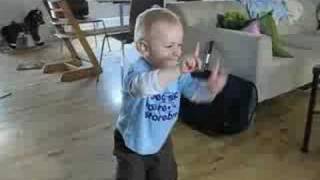 2 year old dancing to Iron Maiden [upl. by Kitty668]