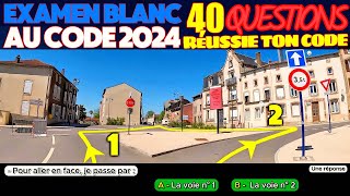 Test au code de la route 2024  40 Questions à lExamen blanc du permis de conduire  Réponses [upl. by Eitsirhc773]