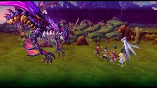 Another Eden Death Eater Lindwyrm 1st Fight 1 Turn Kill ft Colette [upl. by Cuda]