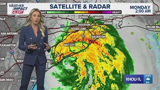 Hurricane Beryl 2 am update Watch KHOU 11 team coverage [upl. by Richella]