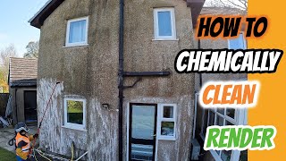 How to Chemically Clean Render extreme cleaningSoft Wash [upl. by Naiviv565]