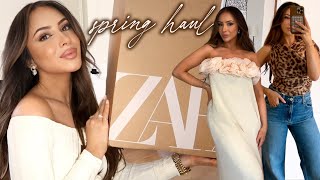 HUGE ZARA SPRING HAUL Tryon Haul  Styling Spring Trends [upl. by Hardan]