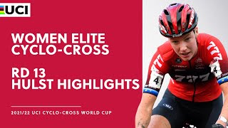 Round 13  Women Elite Highlights  202122 UCI CX World Cup  Hulst [upl. by Eizle]