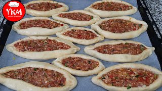 Yumuşacık Hamuru İle Kıymalı Mini Pide ✅ Kıymalı Pide Tarifi ✅ Evde Pide Yapımı 💯 Pide Tarifi  Pide [upl. by Galligan]