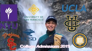 COLLEGE ADMISSION DECISIONS 2019 CONFUSED UCLA UC BERKELEY USC  MORE [upl. by Aokek]