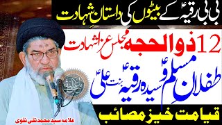 12 Zilhaj  Majlis Aza Shahadat Farzandan Hazrat Ameer Muslim  Allama Taqi Naqvi  Imam Ali Naqi Tv [upl. by Ester]