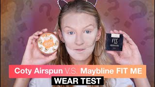 WEAR TEST 📣 Coty Airspun VS Maybelline FIT Me Translucent Setting Powder❗️best setting powder [upl. by Rockel]