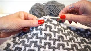 ♥️ ❤iedereenkanhaken Interlocking mozaïek crochet deel2 haken tutorialnederlandssubtitled [upl. by Geaghan]