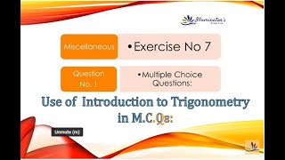 Class 10th Math Misc Exercise NO 7 MCQs [upl. by Hardin752]