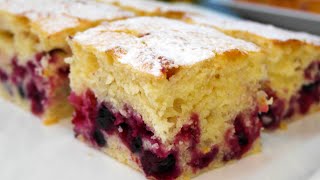 Alles gemischt und ab in den Ofen Der zarteste Kuchen in 20 Minuten  Beeren kuchen [upl. by Florin]