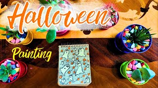 Halloween Doodles Drawing Art ASMR 🎃  Relaxing Spooky Art for Fall [upl. by Lesirg880]