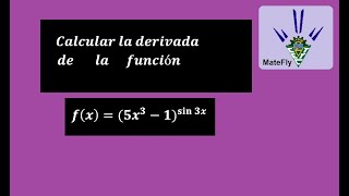 DERIVACIÓN LOGARÍTMICA de 5x31sen⁡3x [upl. by Philipson]