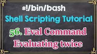 Eval Command  Evaluating Twice Shell Scripting  Tech Arkit [upl. by Gould193]