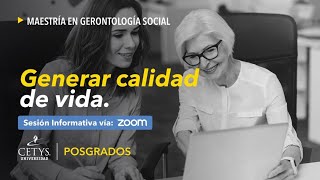 Maestría en Gerontología Social  Generar Calidad de Vida [upl. by Manny]