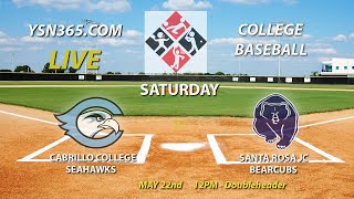 COLLEGE BASEBALL CABRILLO COLLEGE vs SANTA ROSA JC  GAME ONE [upl. by Linet]