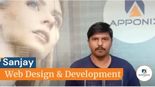 Testimonial By Sanjay on Web Designing amp Development at Apponix Technologies [upl. by Flowers]