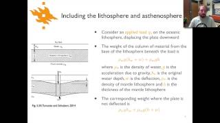 Geodynamics  Lecture 64 Flexure of the lithosphere [upl. by Lowrie]