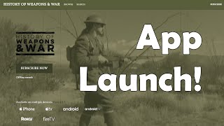 History of Weapons And War App Launch 40 Off Today With Code quotWEAPONSWAR40quot 22 September 2023 [upl. by Milurd]