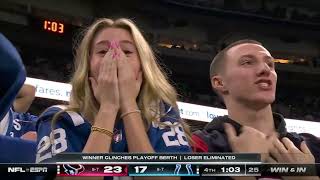 Tyler Goodson drops a catch on 4th amp 1 and Colts fans couldn’t believe it vs Texans 😳 [upl. by Bowrah972]