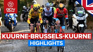 Dominant Team Performance On The Cobbles  KuurneBrusselKuurne 2023 Highlights [upl. by Einaffyt]