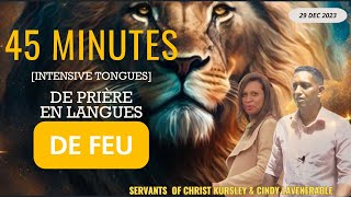 45 MINUTES INTENSIVE TONGUES  PRIÈRE EN LANGUES DE FEU [upl. by Hinkle]