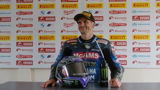 2023 Bennetts British Superbikes Race 2 podium reactions from Thruxton [upl. by Chang806]