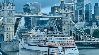 HANSEATIC Spirit CruiseShip arrives in LONDON [upl. by Adnorat]