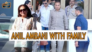 Anil Ambani With Family Return Mumbai After Pre Wedding Celebration Of Anant Ambani [upl. by Nyvek]