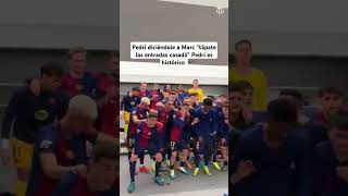 La celebración del Barcelona del clásico es historia fcbarcelona viralfutbol realmadrid laliga [upl. by Nassi595]