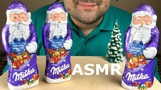 ASMR MILKA CHOCOLATE SANTA Eating Sounds Mukbang NO TALKING [upl. by Ecnaret956]