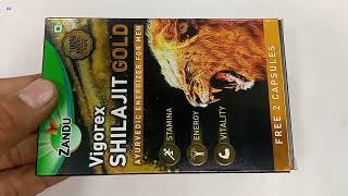 Zandu Vigorex Shilajit Gold Capsules  Vigorex Shilajit Gold Capsules Uses Side effects Review Hindi [upl. by Atirehgram]