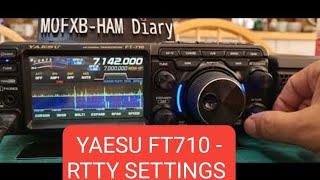 YAESU FT710 RTTY Settings For PC software [upl. by Reffinej]