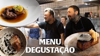 MENU DEGUSTAÇÃO COM VICE CAMPEÃO DO TOP CHEF BRASIL  ROTINA DE COZINHEIRO [upl. by Perrins]