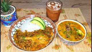 ♨️SOPA DE AVENA TOSTADA 🍲CON CARNE LENTEJAS CON POLLO 🍲🍗Y JUGO DE TOMATILLO🍹🇪🇨‼️ [upl. by Eads]