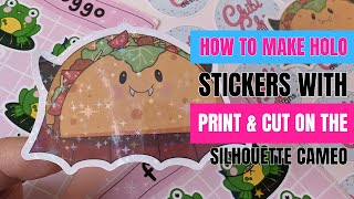 How to make stickers with print and cut on the Silhouette Cameo [upl. by Yokum]