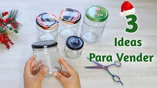 Adornos Navideños Para Vender o Regalar  Manualidades Navideñas Con Frascos de Vidrio  diynatal [upl. by Olney]