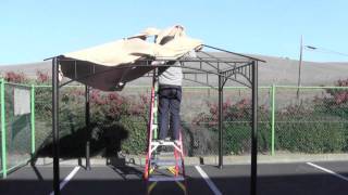 How to install a canopy for the Target Madaga Gazebo [upl. by Alyse463]