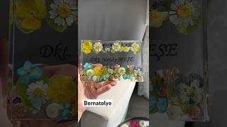 Gerçek çiçeklik Epoksi isimlik yapımı epoksi flowers reklam epoksirecine resinart epoxy [upl. by Ietta483]