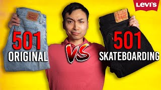 Which Jean Is Better  Levis 501 Original vs 501 Skateboarding [upl. by Ahsert]